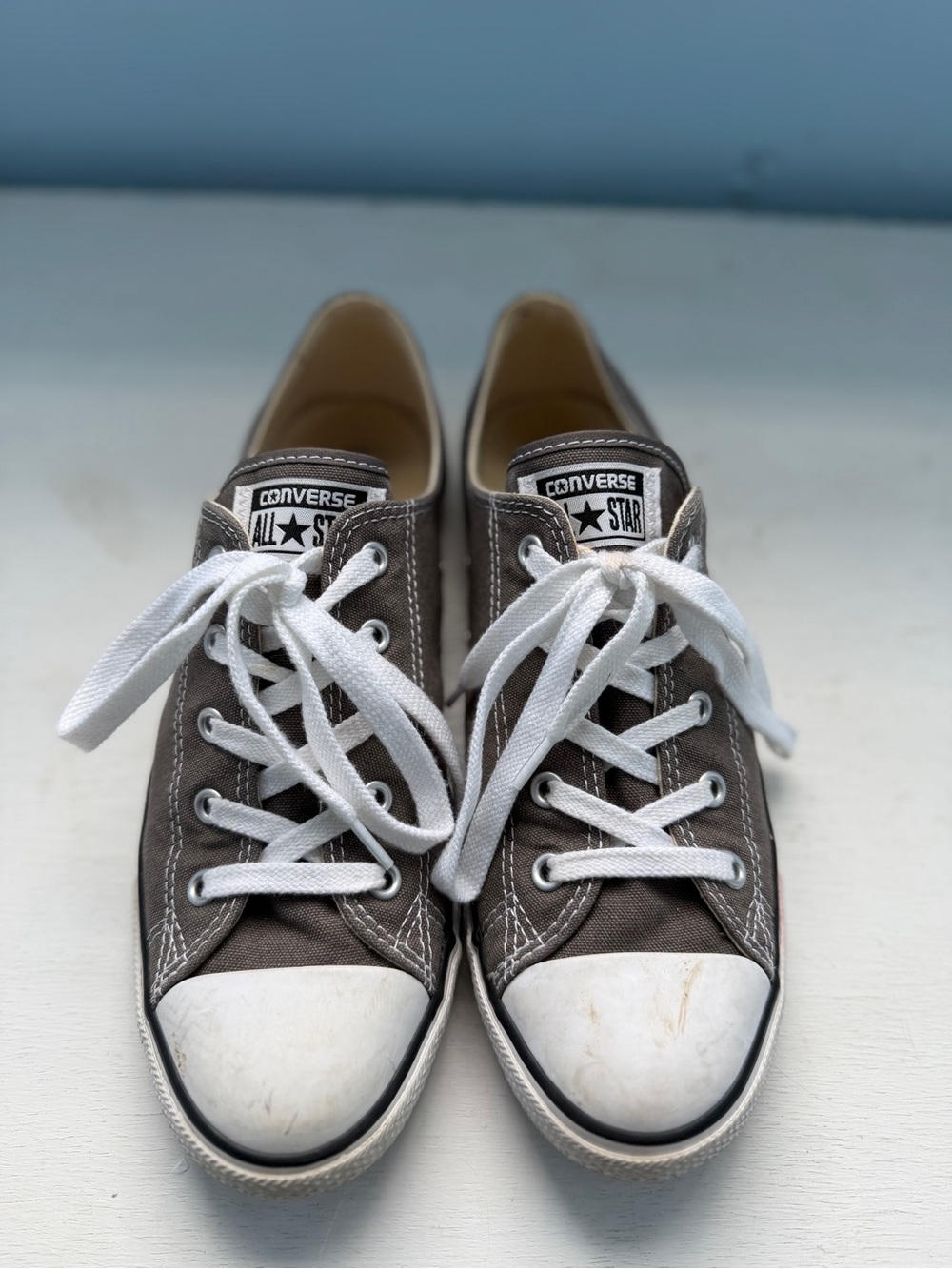 Converse women’s Low Top Canvas Sneakers - Gray